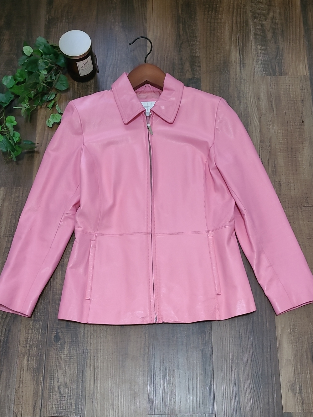 Worthington Pink Genuine Leather Jacket
